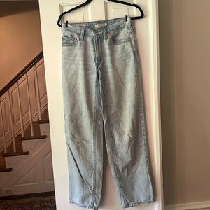 Levi’s baggy dad jeans. Size 24. Light wash.